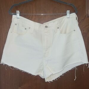 Madewell white relaxed denim shorts sz 30